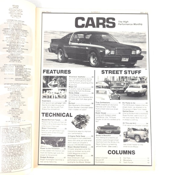 1970s CARS Magazine Lot 3 issues Hot Rod Racing Garage Art Vintage‎ NASCAR Promo - Picture 7 of 7